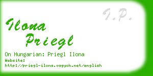 ilona priegl business card